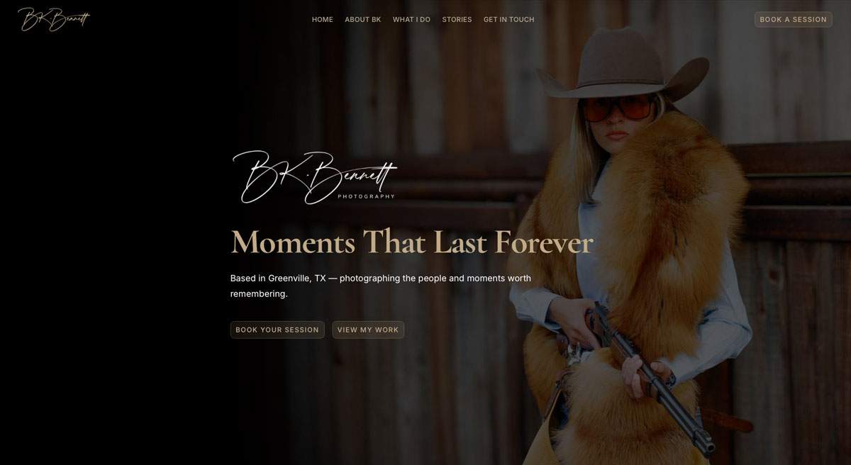 BKB Photography portfolio site